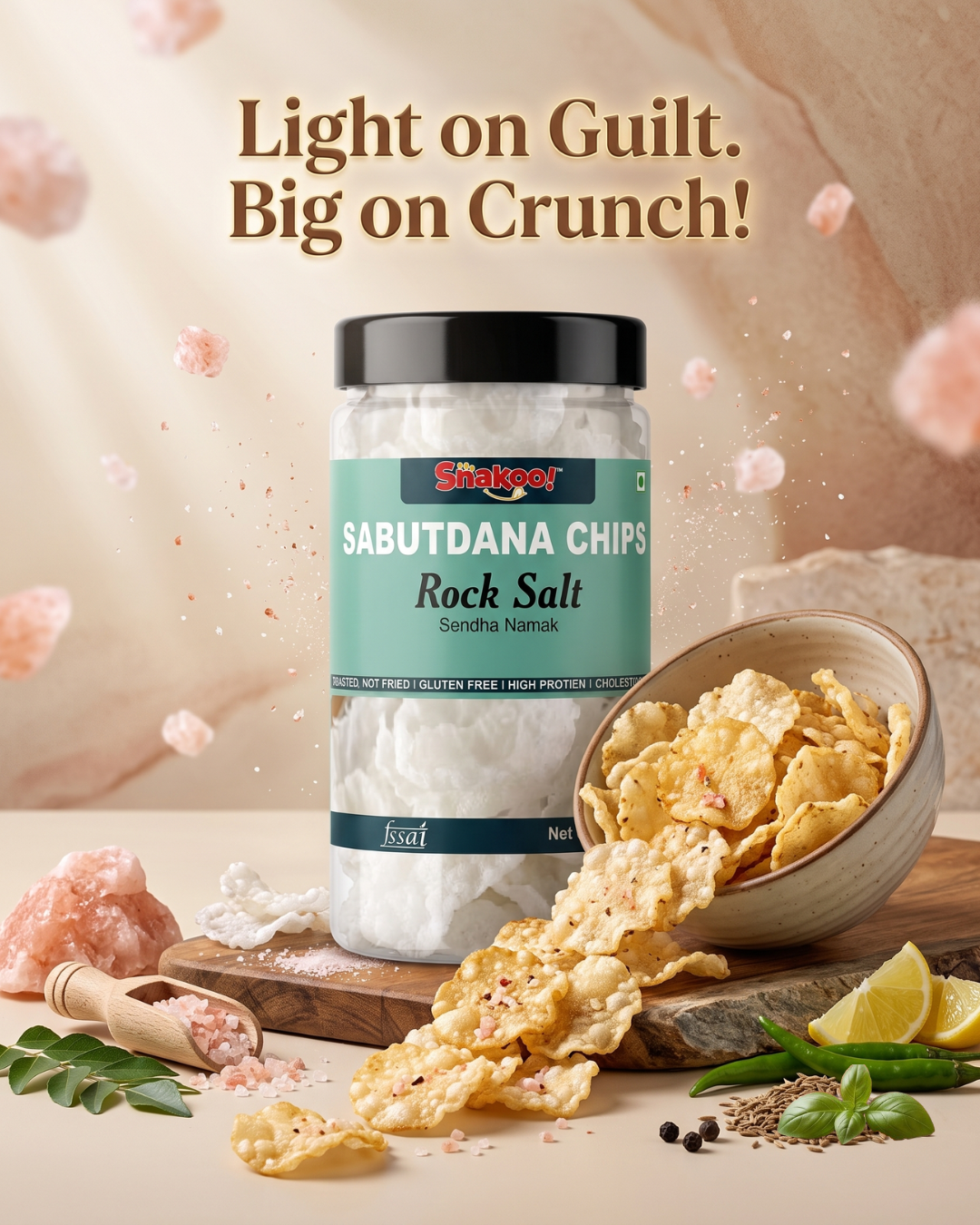 Snakoo Sabudana Rock Salt Chips