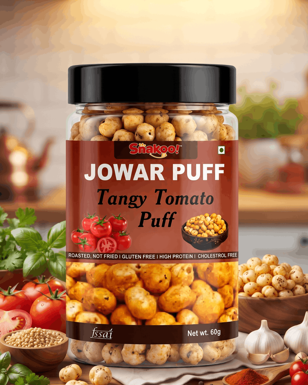 Snakoo Tomato Twist Puff Jowar Puff