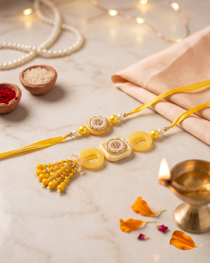 Traditional Floral Bhaiya Bhabhi Rakhi