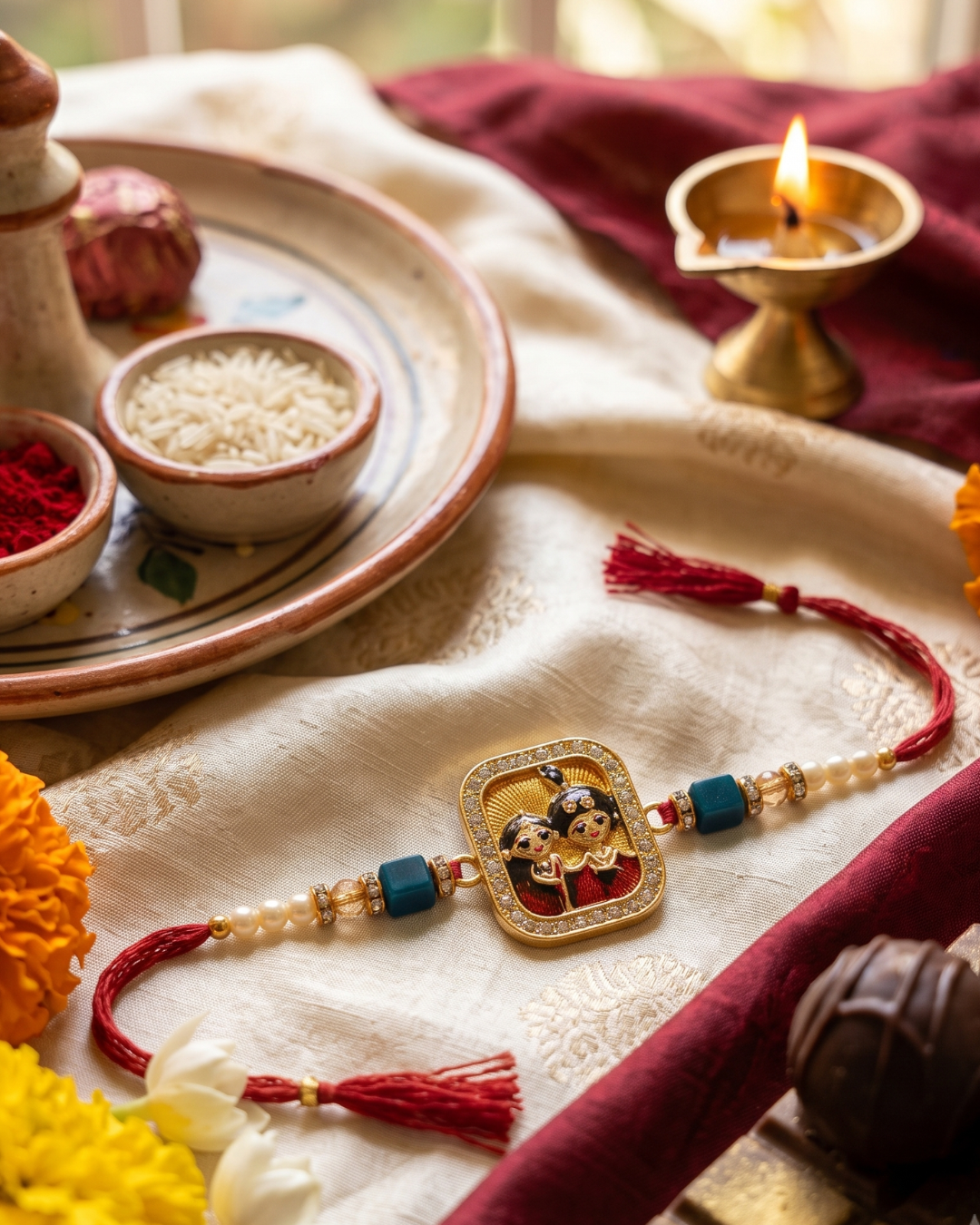 Divine Radha Krishna Rakhi