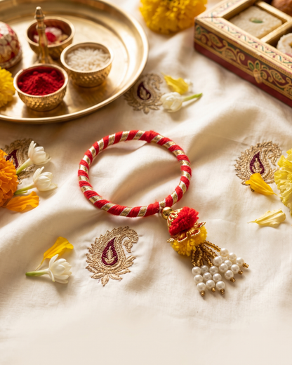 Traditional Pearl Rakhi(Chuda)