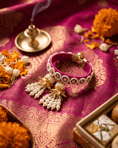 Handcrafted Pearl Rakhi(Chuda)