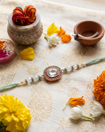 Sparkling Solitaire Stone Rakhi