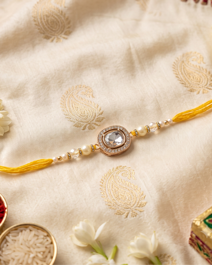 Sparkling Solitaire Stone Rakhi