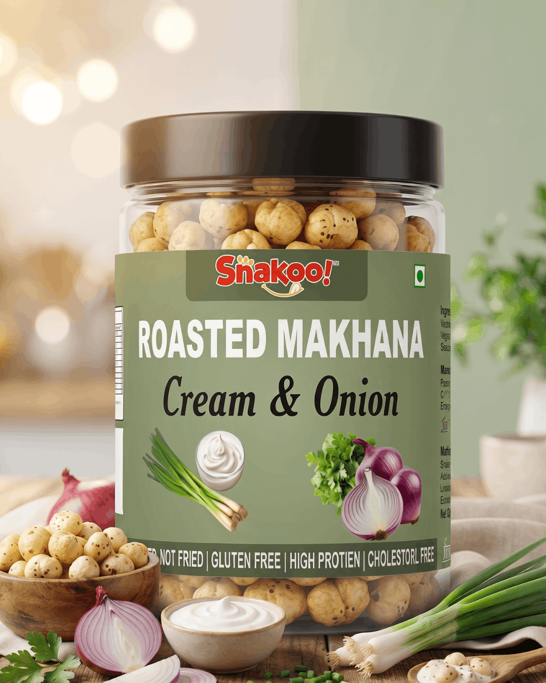 Snakoo Creamy Onion Twist Roasted Makhana