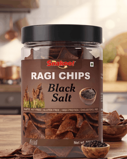 Snakoo Kala Namak Crunch Ragi Chips