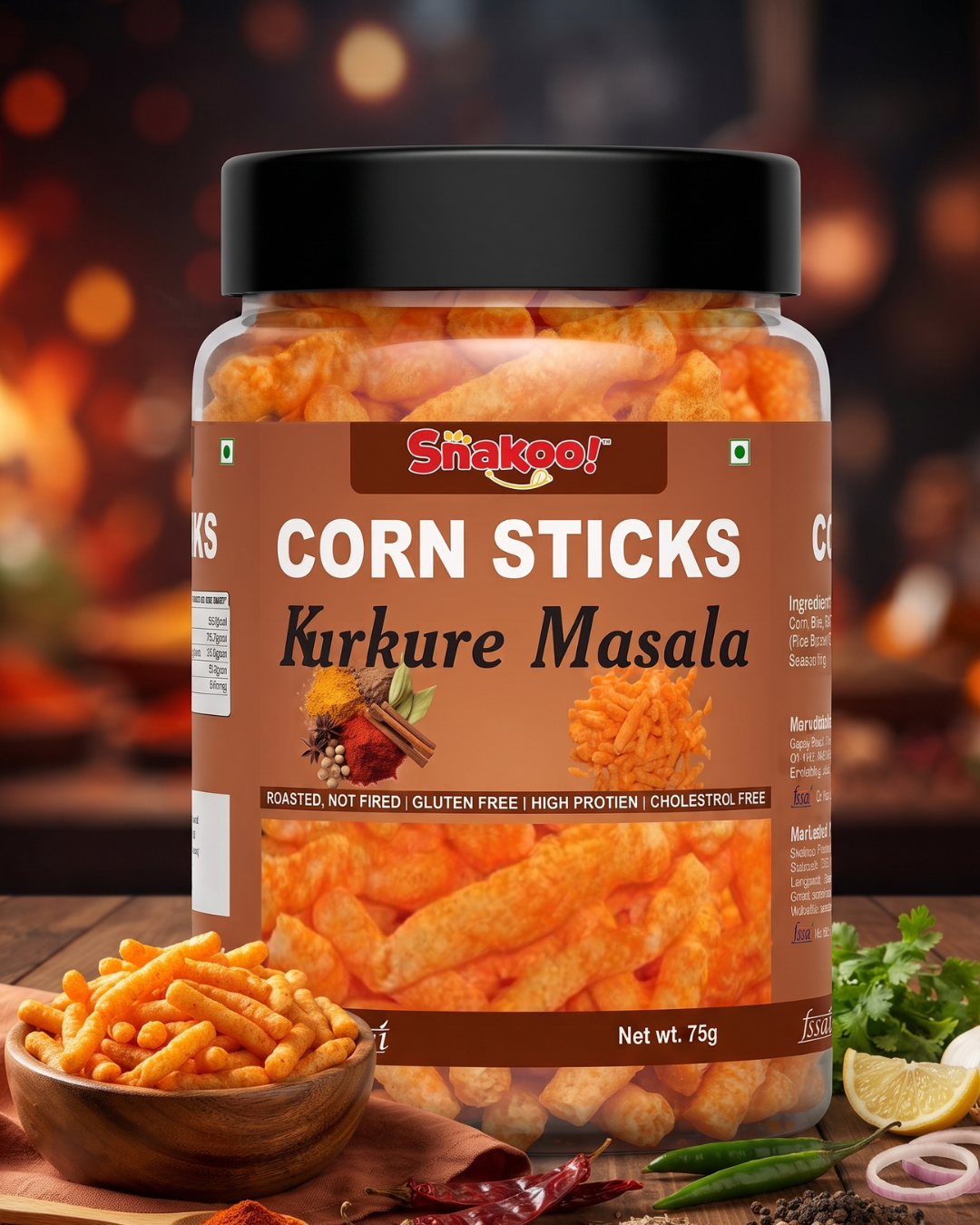 Snakoo Kurkura Masala Crunch Corn Sticks