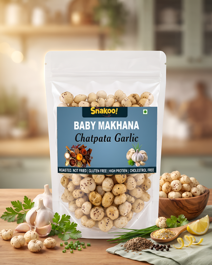Snakoo Zesty Garlic Chatkara Baby Makhana
