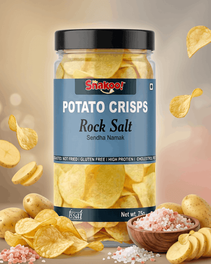 Rock salt patato crisps